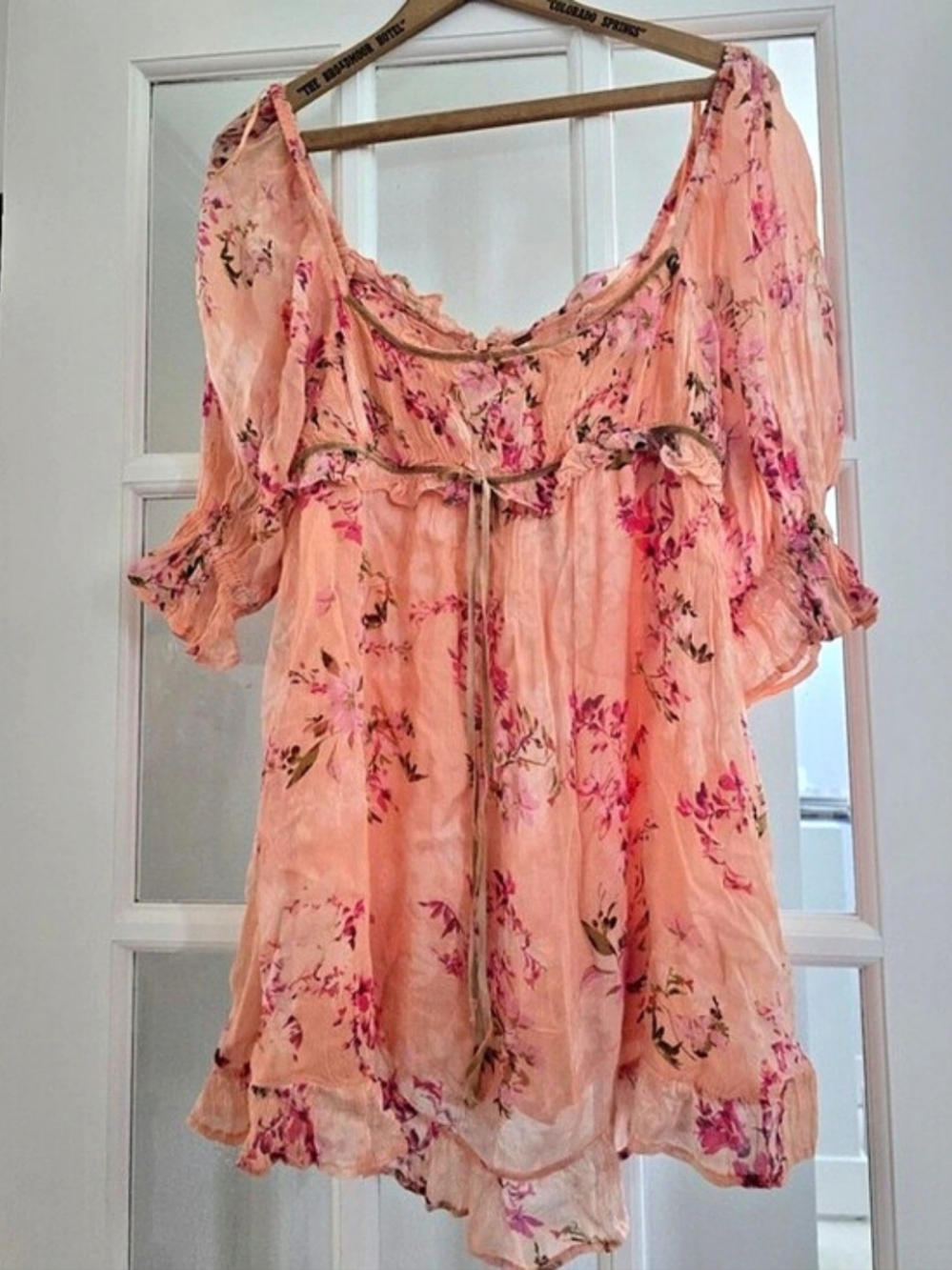 Free People Marney Mini Dress Floral Pink Size Large